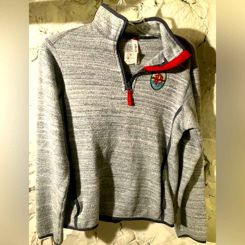 POIVRE BLANC 1/4 zip ski patrol pullover fleece sweater jacket size boys xl 16